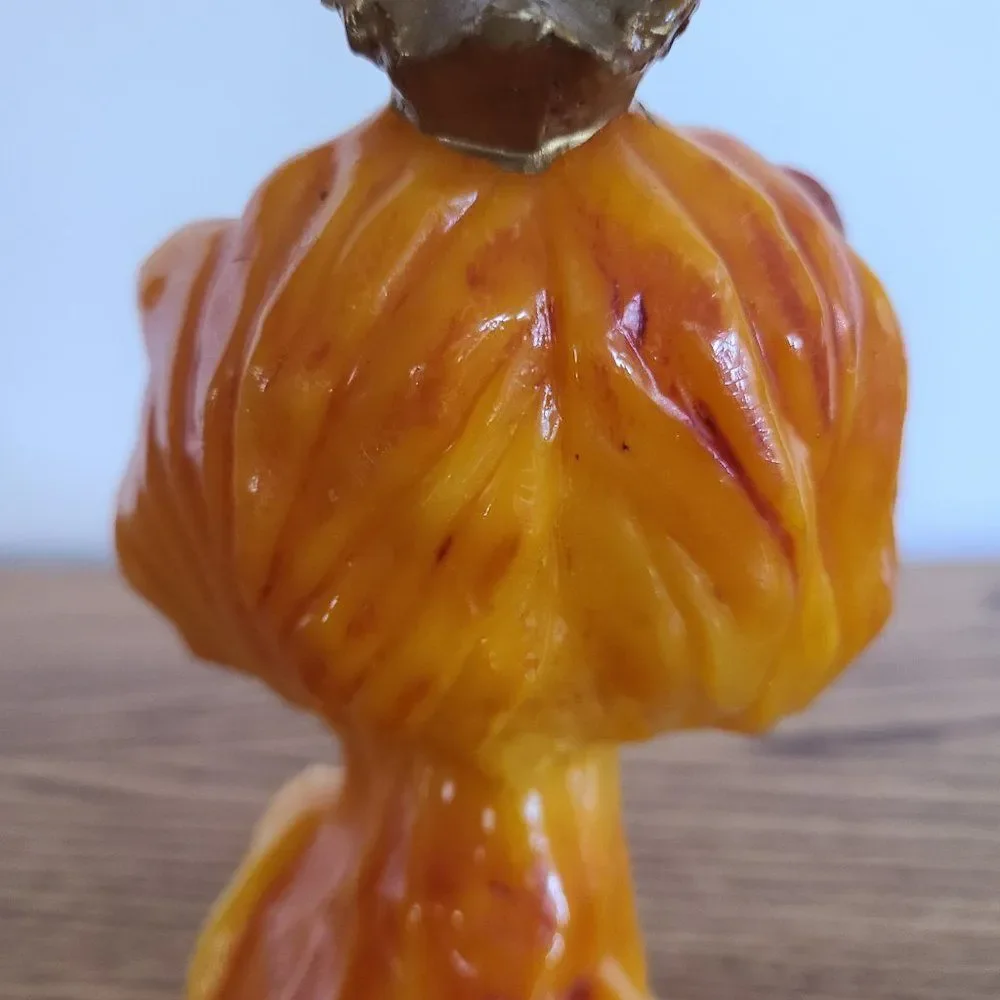Vintage Lion Novelty Wax Candle - LION WITH CROWN & BIG EYES - Vintage Rare